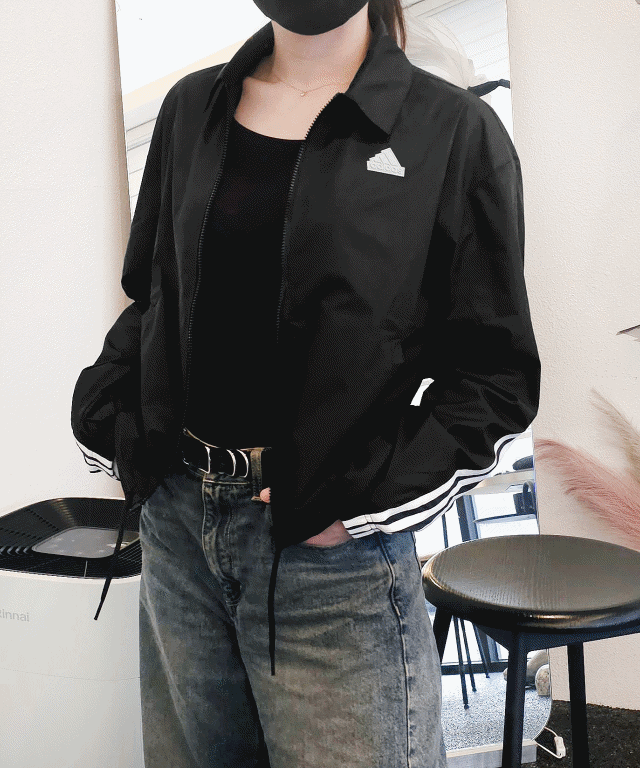 아디다스 바람막이 퓨처 3S 윈드브레이커 여성 삼선자켓 IB4154블랙, S