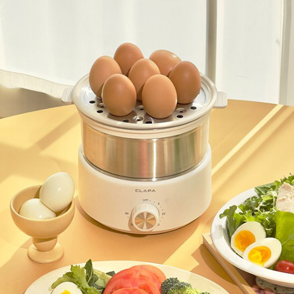 클래파 올스텐 계란찜기 에그쿠커 계란삶는 기계 전기쿠커 2단 완전분리형
