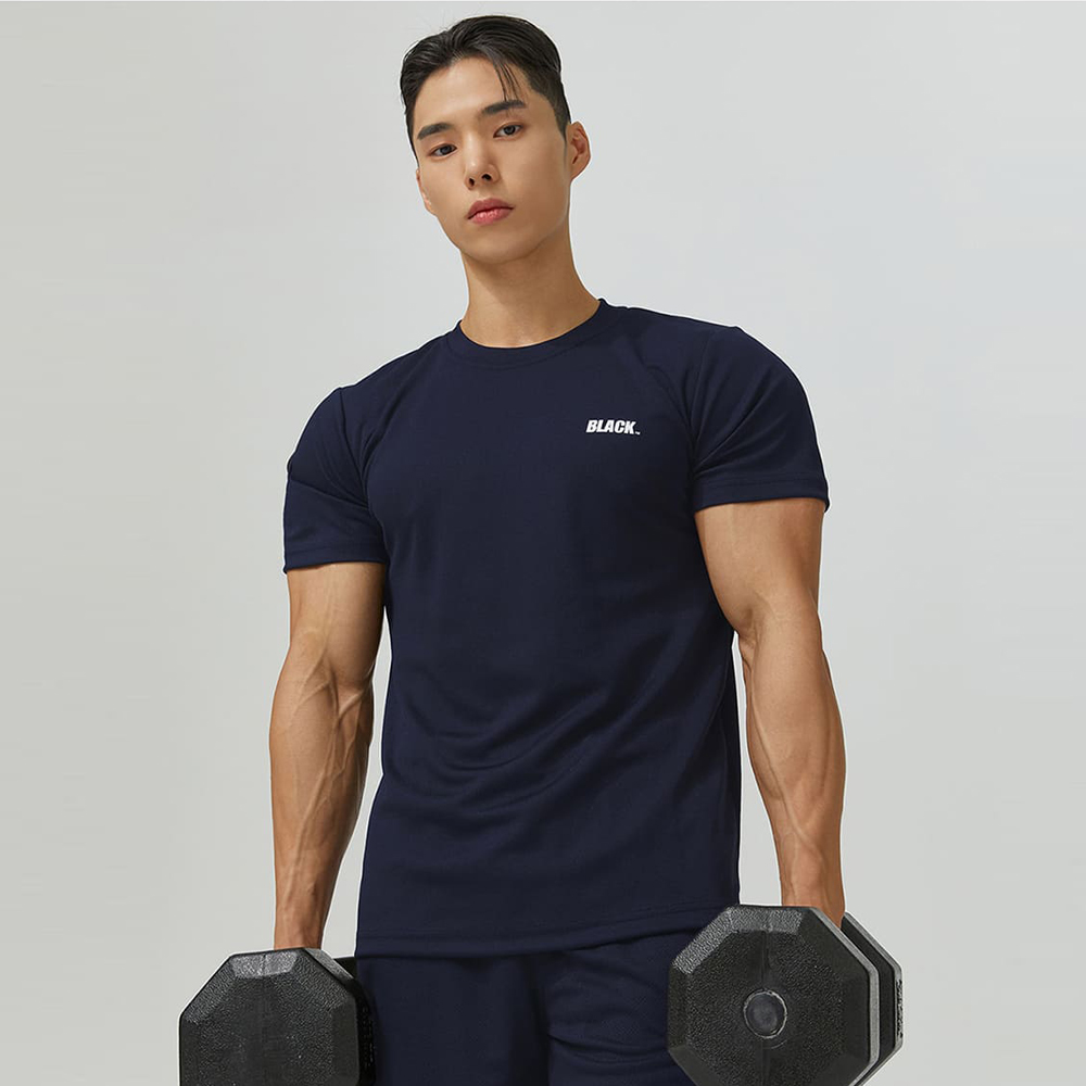 블랙몬스터핏 쿨에버 기능성 반팔 헬스 운동 머슬핏반팔 오버핏 티셔츠 이미지 3