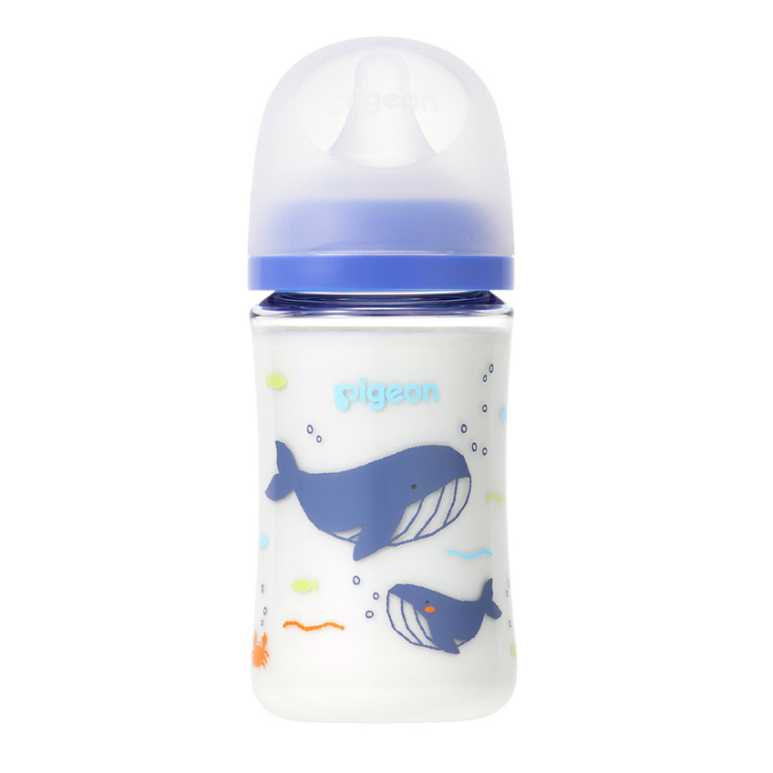 [발주상품] 피죤 모유실감 T-Ester 플라스틱 젖병 240ml Sea - 수유·외출 - 하카타몰