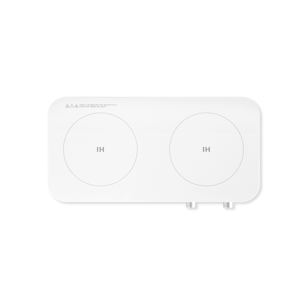 키친아트 2구 인덕션 전기 레인지 프리스탠딩 이동식 화이트