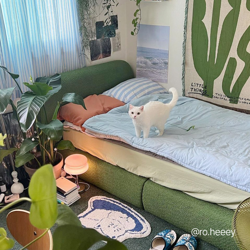 슬립퍼 티라 침대프레임 저상형 호텔 패브릭 라지킹 LK 사이즈 침대