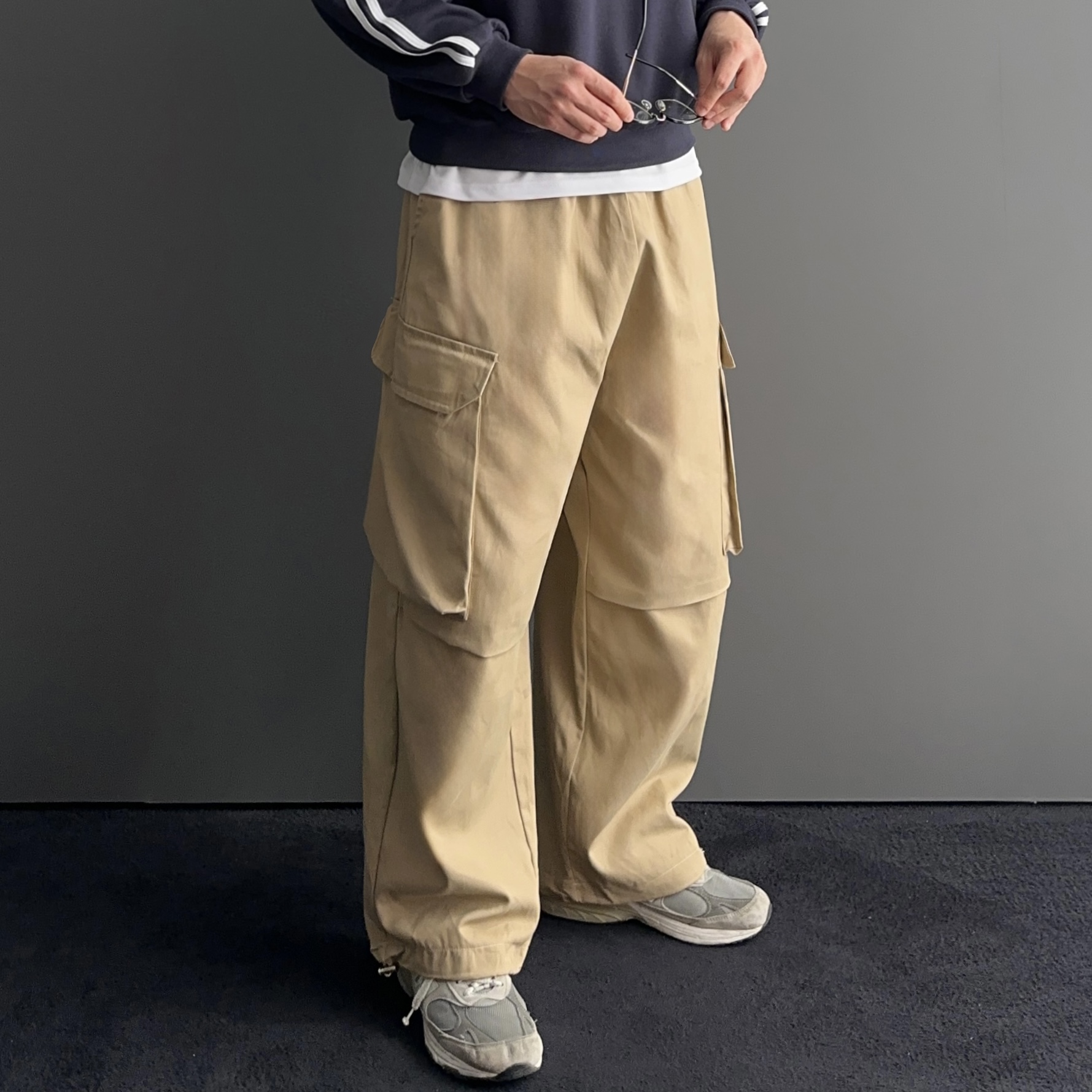 건빵바지 워크팬츠 퍼티그팬츠 와이드카고팬츠 - 상세 이미지 4