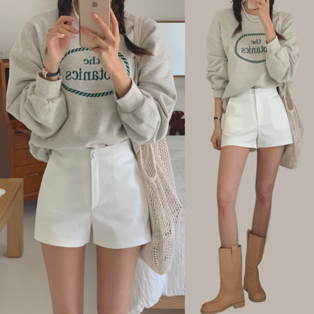 여성 반바지 면 여자여름바지 썸머반바지 하이웨스트 3부 A라인 스판 슬랙스 숏팬츠 키작녀