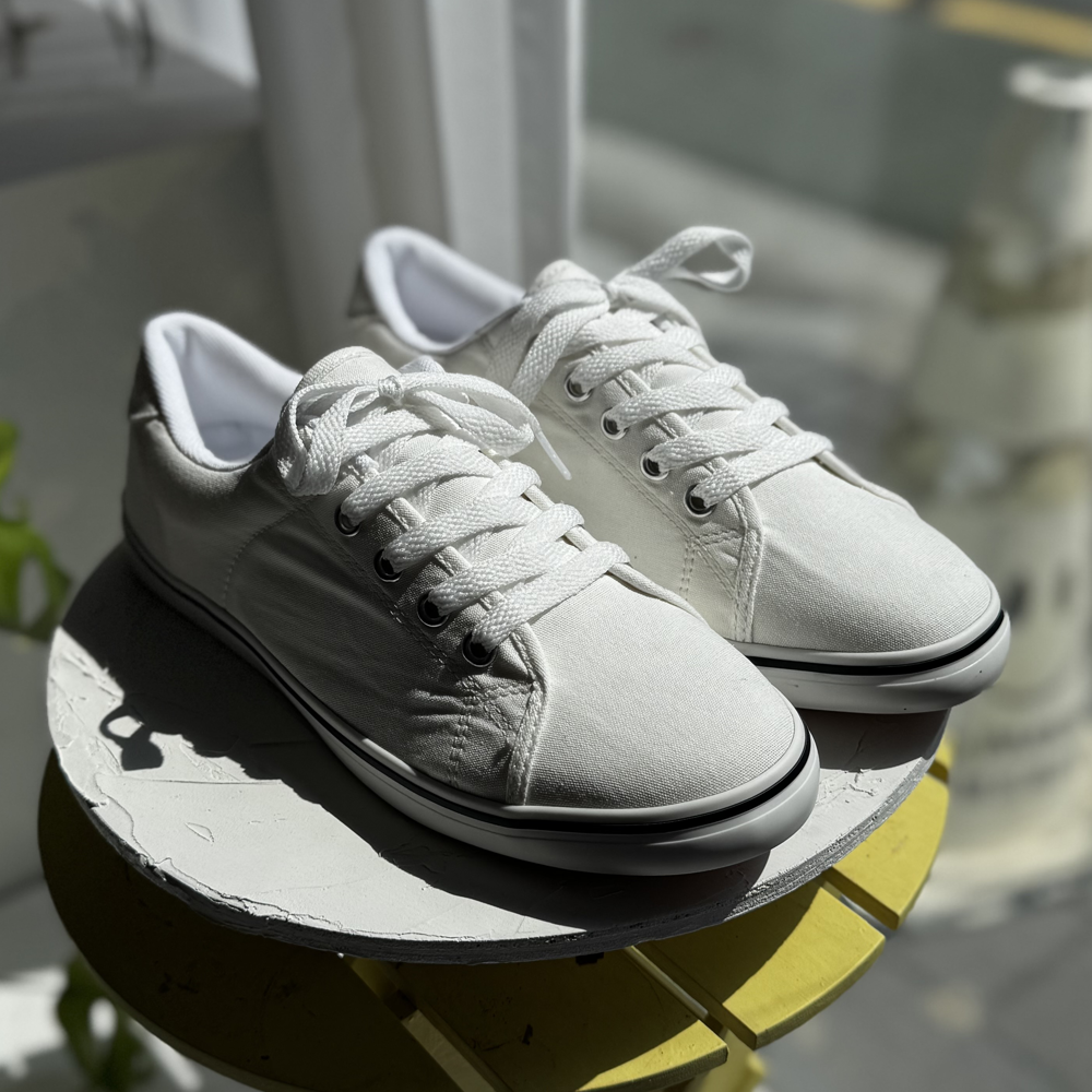 [1+1] 2.5cm 키높이 깔끔한 화이트 스니커즈 캐주얼 LAVUEDE9346 - 상세 이미지 2