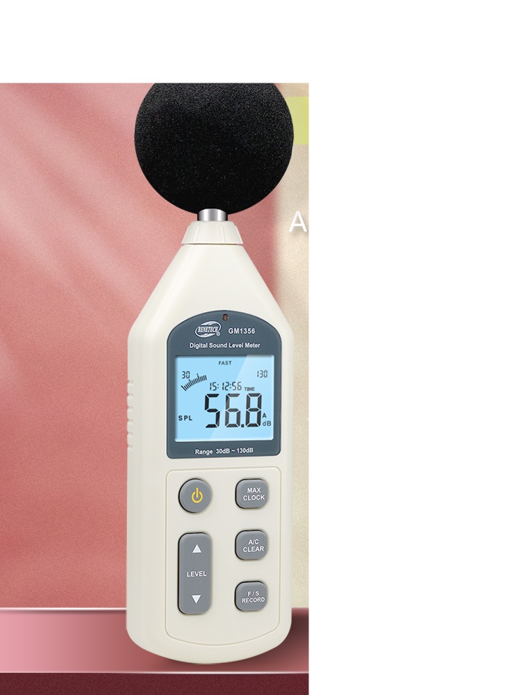 휴대용 데시벨측정기 디지털 소음계 사운드 층간소음 감지기 GT1355A 충전 저장 통신 알람 - 상품 이미지