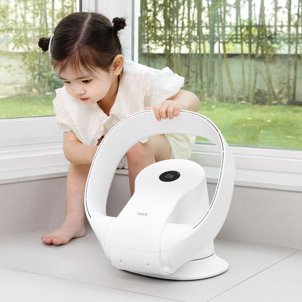 보아르 엘레어 무풍 날개없는 선풍기 BLDC 가정용 저소음 아기 방 접이식 폴딩 날없는