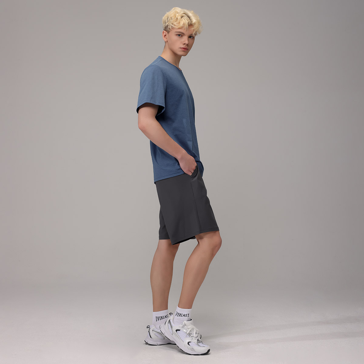 에버라스트 남자 여름 5부 반바지 스트라이프 팬츠 - 상세 이미지 4