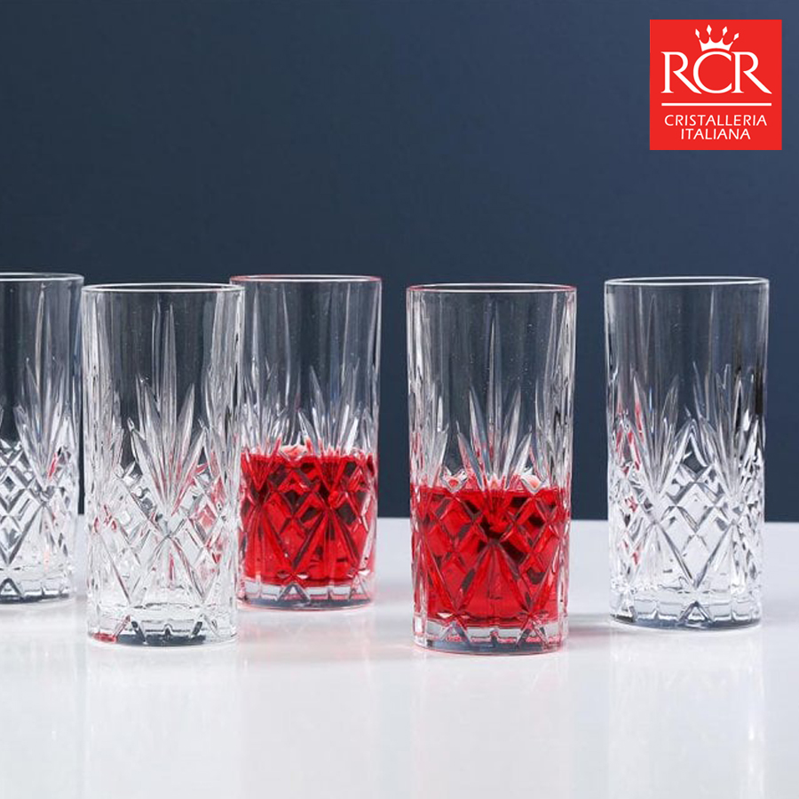 RCR 크리스탈 이태리 유리컵세트 370ml, 6개, 멜로디아 하이볼 - 메인 이미지