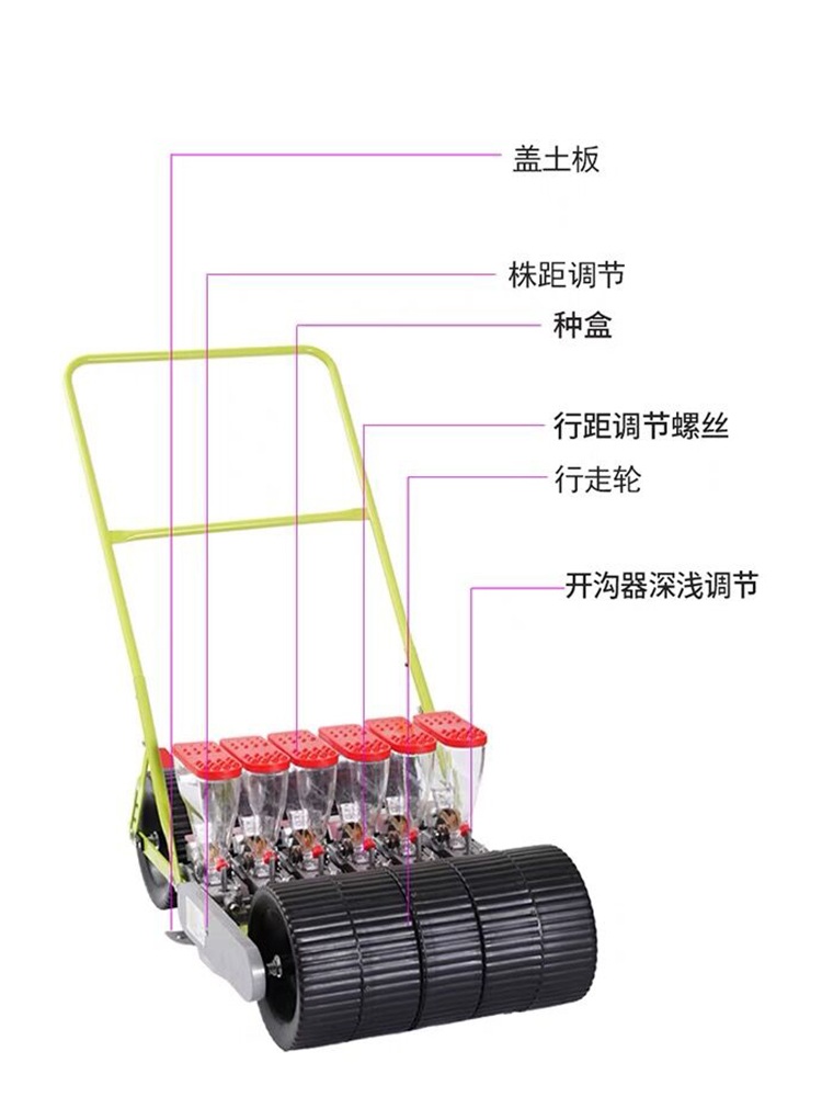 시금치 파종기 씨앗 열무 모종 이식기 핸드 야채 재배 3열 수동 파종기(7-12cm) 1개 - 상세 이미지 2