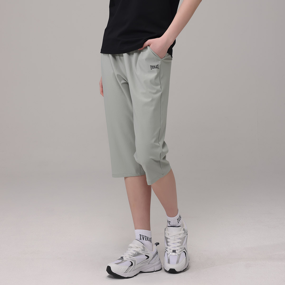 1+1 에버라스트 여성 7부 여름 바지 스트라이프 팬츠 - 상세 이미지 2