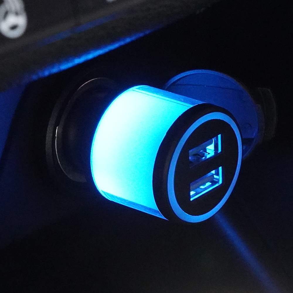 ACEPEED 차량용 네온 무드등 고속 충전기 시거잭 AP19 USB C타입 - 상품 이미지