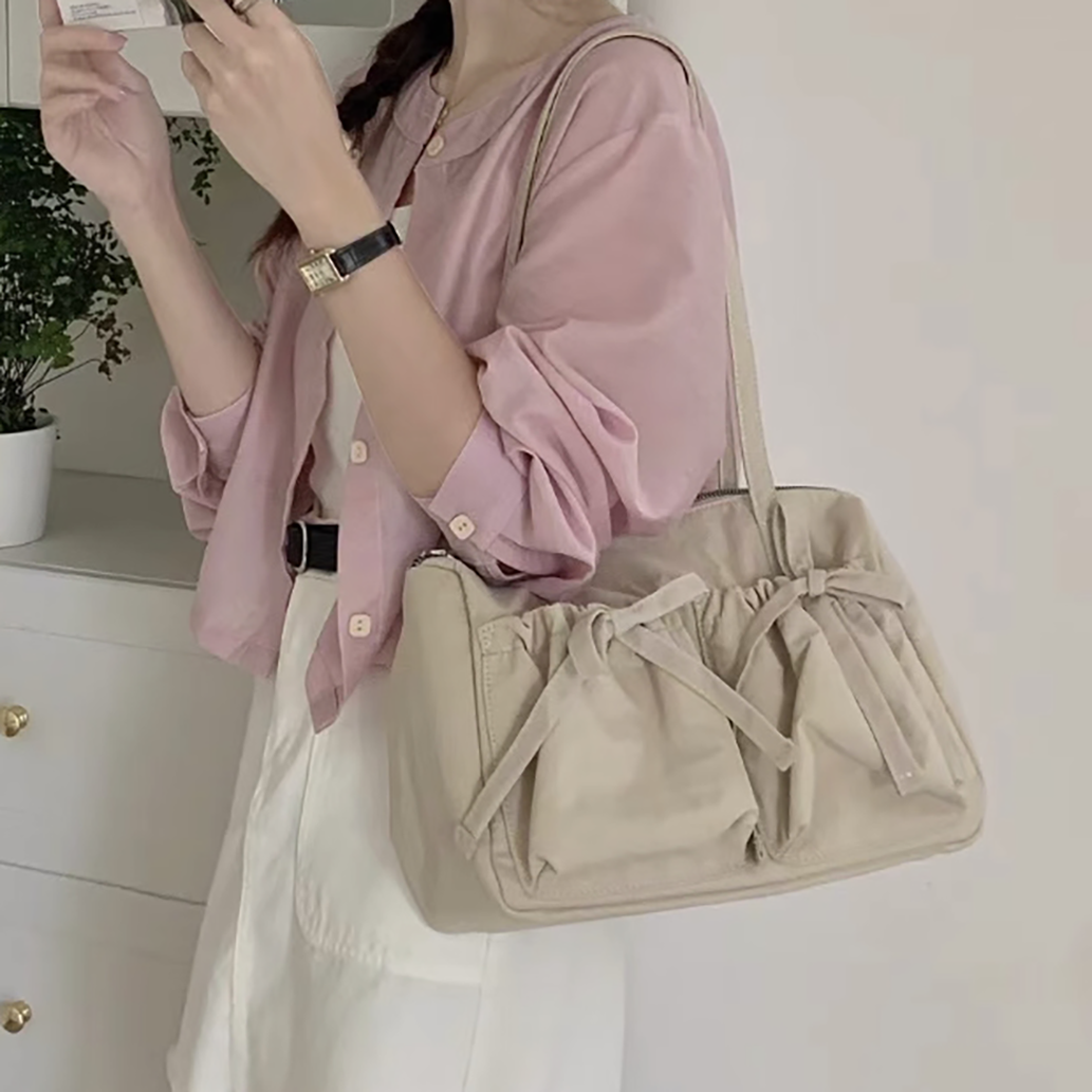 재니쓰홈 가벼운 숄더백 국민 기저귀가방 누빔 아기짐가방 아이보리 간편한 데일리백 출산가방