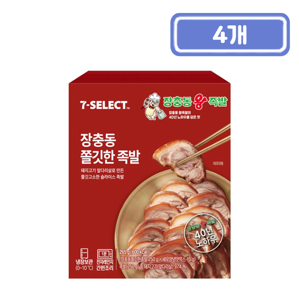 장충동왕족발 장충동 쫄깃한 족발 265g x 4개 : 티앤엠컴퍼니