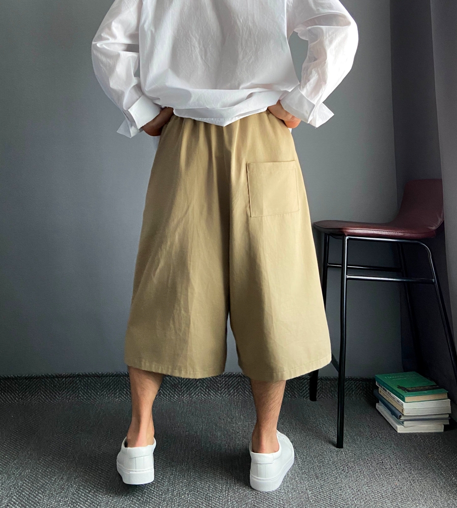 남자버뮤다팬츠 치노반바지 면반바지 - 상세 이미지 4