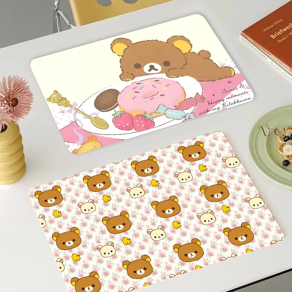 키이로이토리 차이로이코구마 인테리어 장식 포스터 굿즈 Rilakkuma 귀여운 카페트 커피 컵 다림질 매트 미술 질감 건조 주방 카운터 바 드레인... 