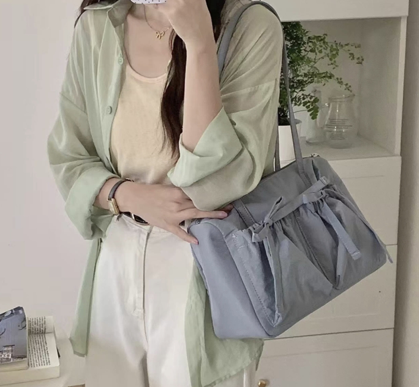 재니쓰홈 가벼운 숄더백 국민 기저귀가방 누빔 아기짐가방 아이보리 간편한 데일리백 출산가방