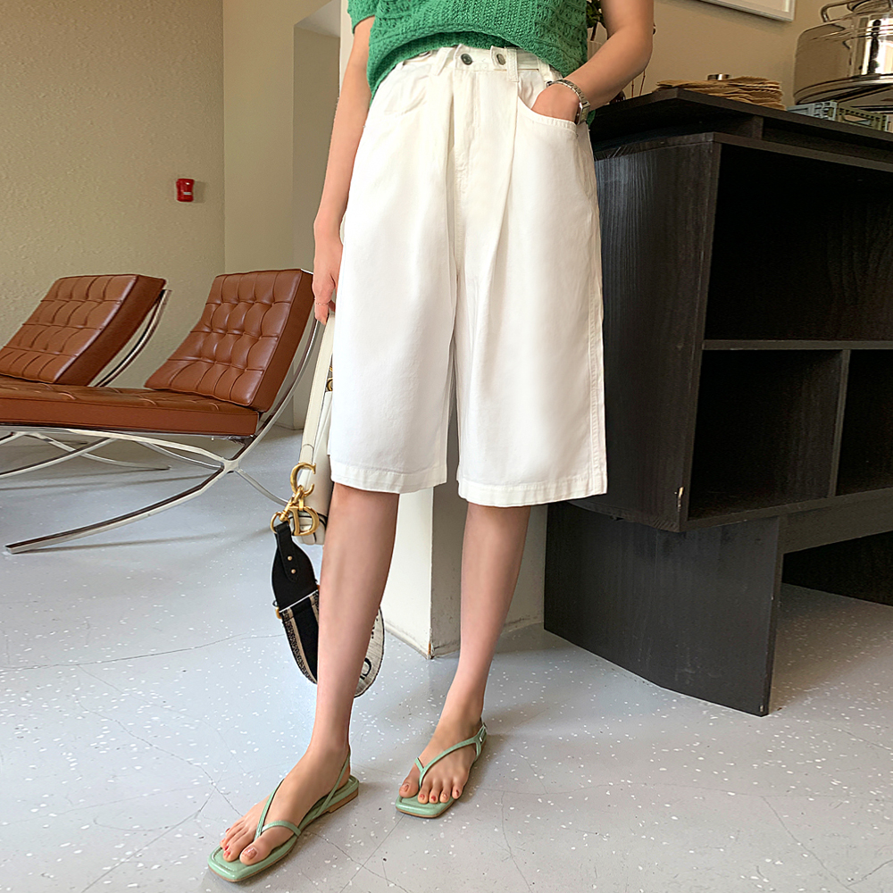 리나베 하프 비죠 5부 반바지 - 상품 이미지