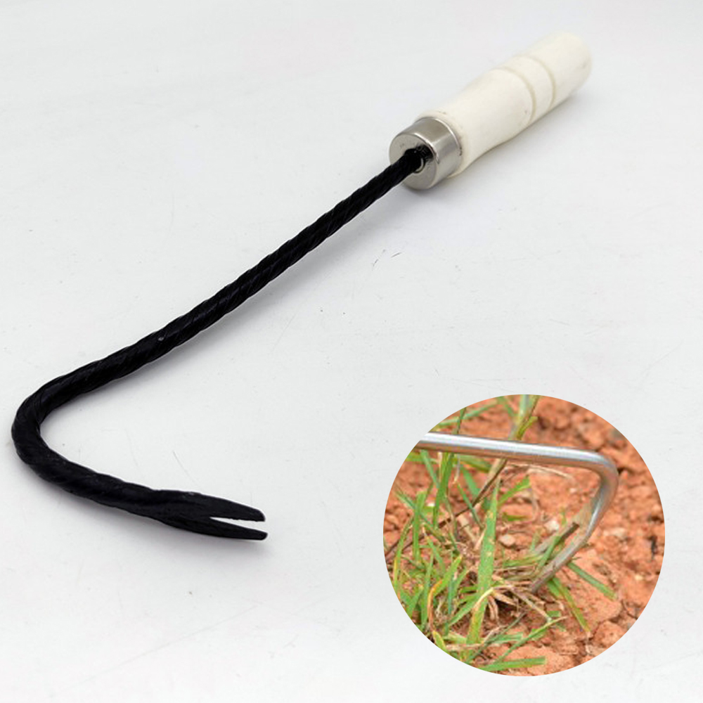 2후크 강철 호미 잡초제거기 풀 뽑기 호미형 갈고리 지렛대 텃밭관리 약초캐기 도구 농기구 빠루 괭이 원예