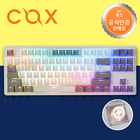 COX 콕스 엔데버 무접점 노뿌 보글보글키보드 화이트, 45G