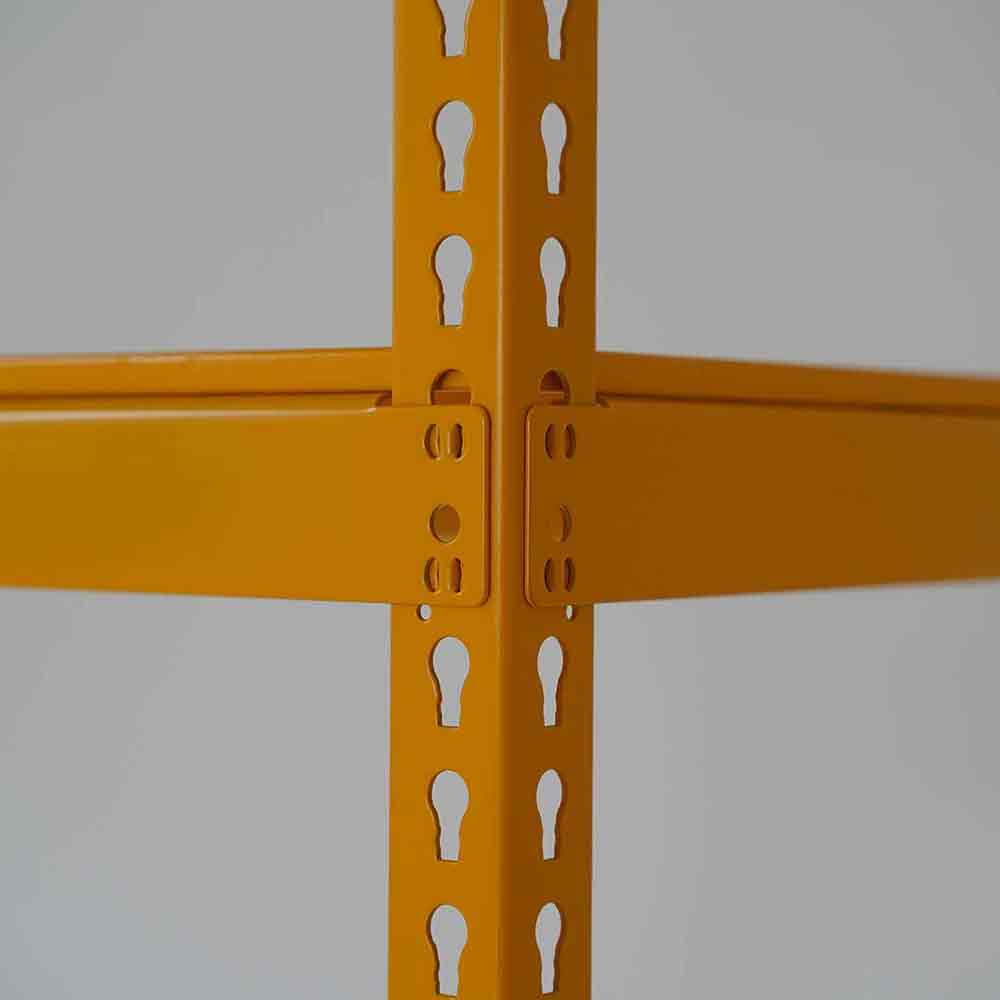 폴던스랙 올스틸 홈 카페 거실 수납 선반 인테리어 선반장 W1000xD400xH900mm, 3단, 옐로우 - 상세 이미지 5