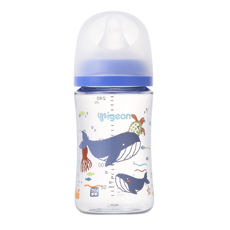 [발주상품] 피죤 모유실감 T-Ester 플라스틱 젖병 240ml Sea - 수유·외출 - 하카타몰