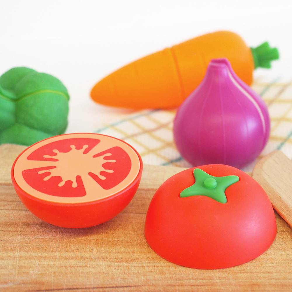 MULNORY 실리콘 유아 교구 목욕놀이 주방놀이 장난감 채소
