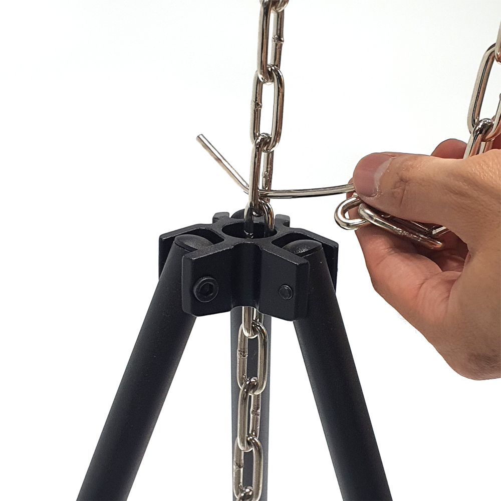 더치오븐 삼각대 3단 접이식 화로 BBQ 냄비 걸이 거치대