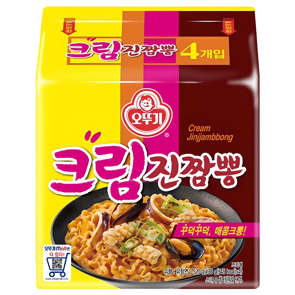 (1+3)오뚜기 크림진짬뽕 130g, 4개4set : 메이드인해피
