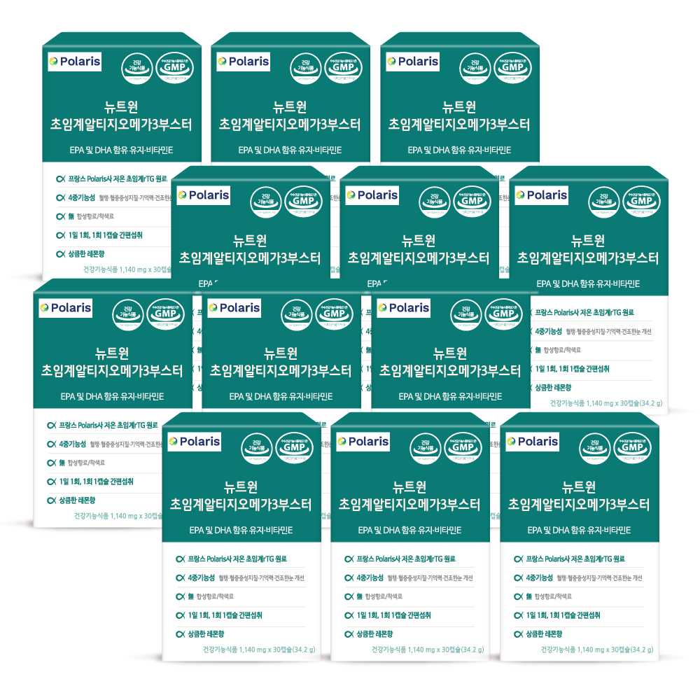 [12개월분] 뉴트원 초임계 알티지 오메가3 부스터 30캡슐, 12개 - 상품 이미지