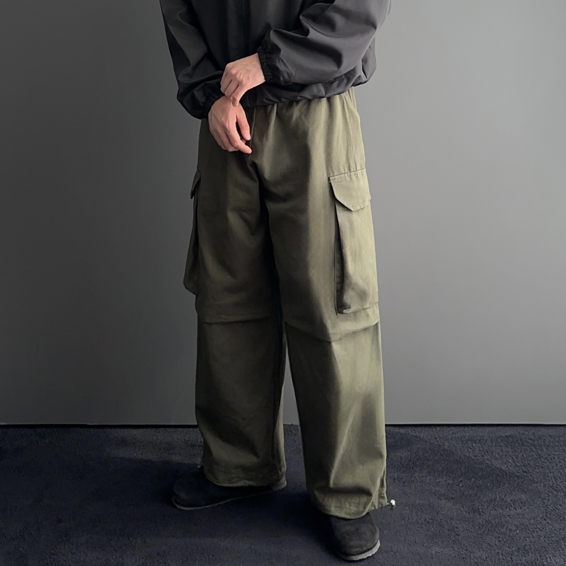 건빵바지 워크팬츠 퍼티그팬츠 와이드카고팬츠 - 상세 이미지 3