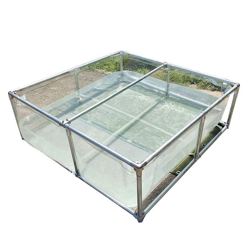 농업용 물탱크 접이식 물받이 양어장 빗물받이 물통 2mx1mx60cm투명(밸브포함) 투명