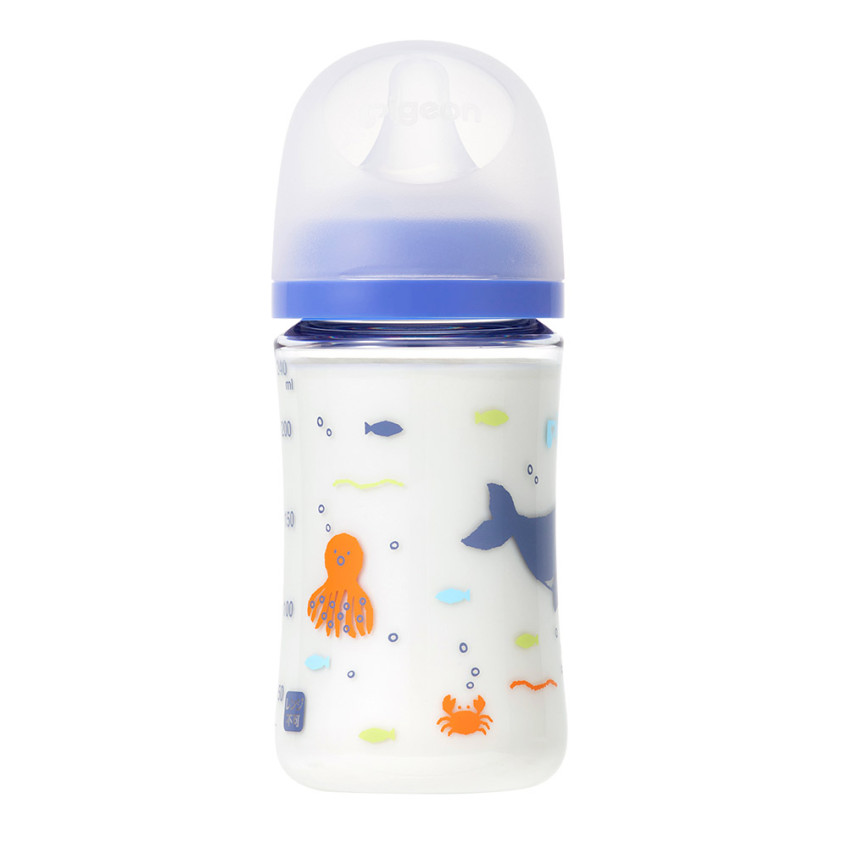 [발주상품] 피죤 모유실감 T-Ester 플라스틱 젖병 240ml Sea - 수유·외출 - 하카타몰