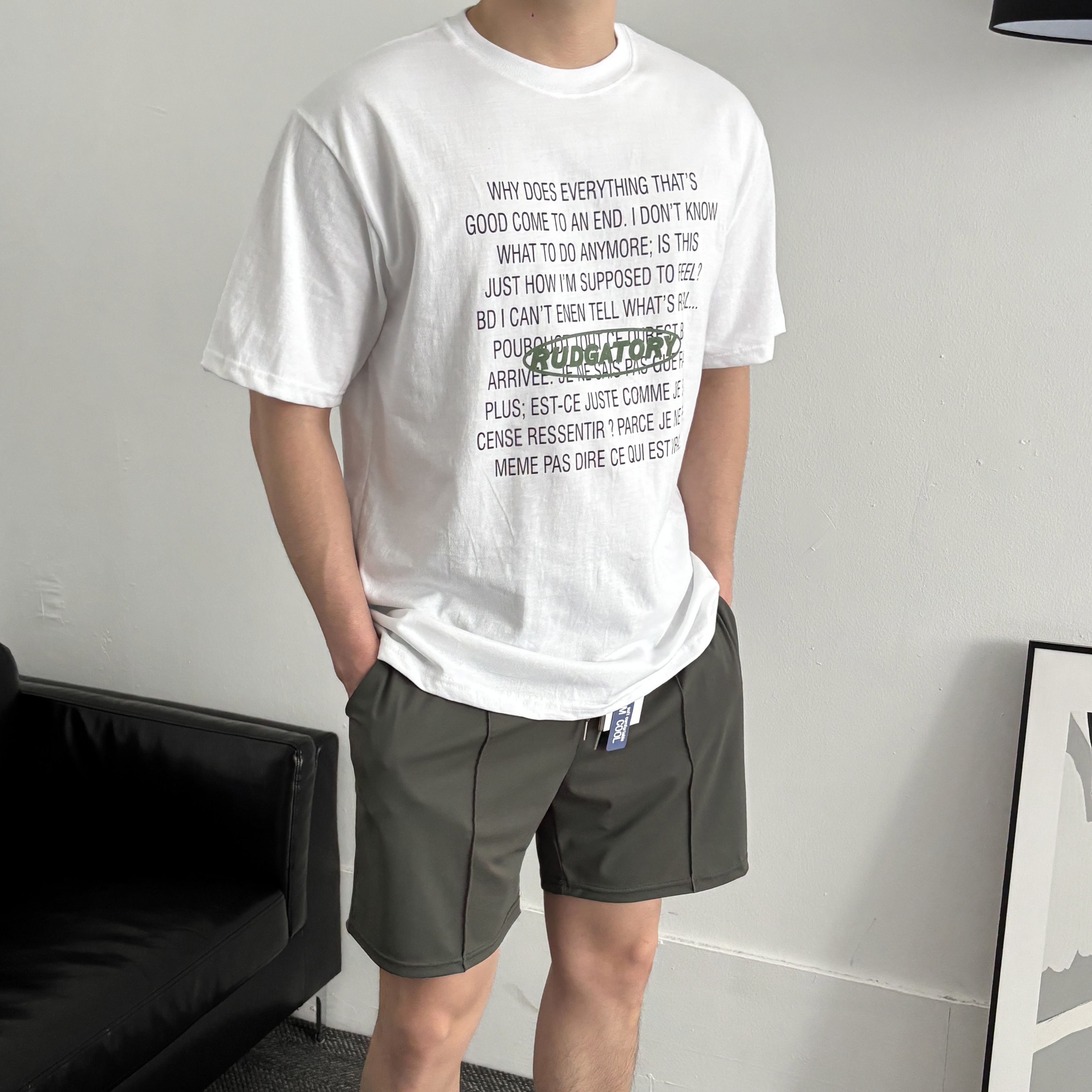 프린팅반팔 어깨넓어보이는반팔 남성반팔 - 상세 이미지 3