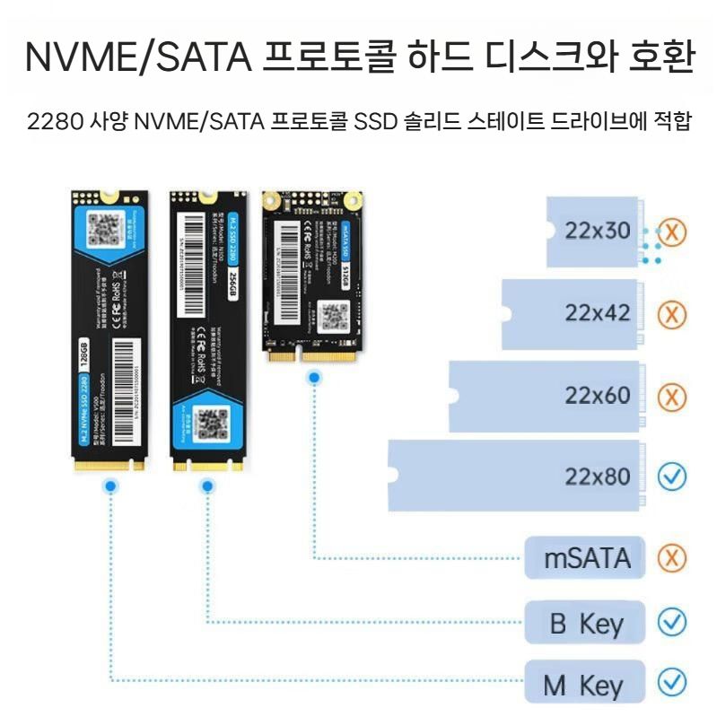 M.2 SSD 방열판 PS5 NVMe 히트싱크 알루미늄 - 상세 이미지 4