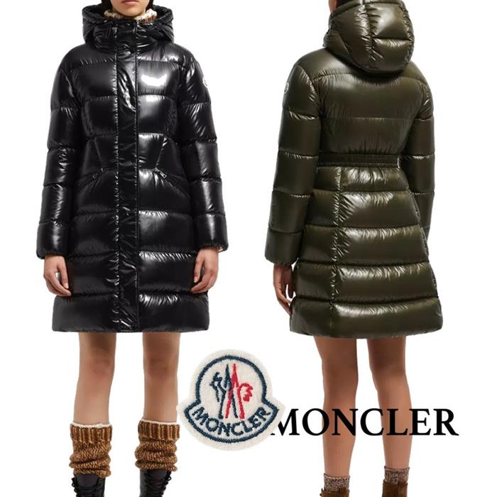 24FW 몽클레어 여성 로고 패치 BELLEVUE 벨뷰 롱 패딩 1C00038 5963V : luxeshop
