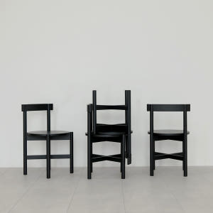 자야캠핑 1+1반타 1725 원목 블랙 식탁 의자 솔직 후기 | 실제 배치 사진 포함 - 상품 이미지 3
