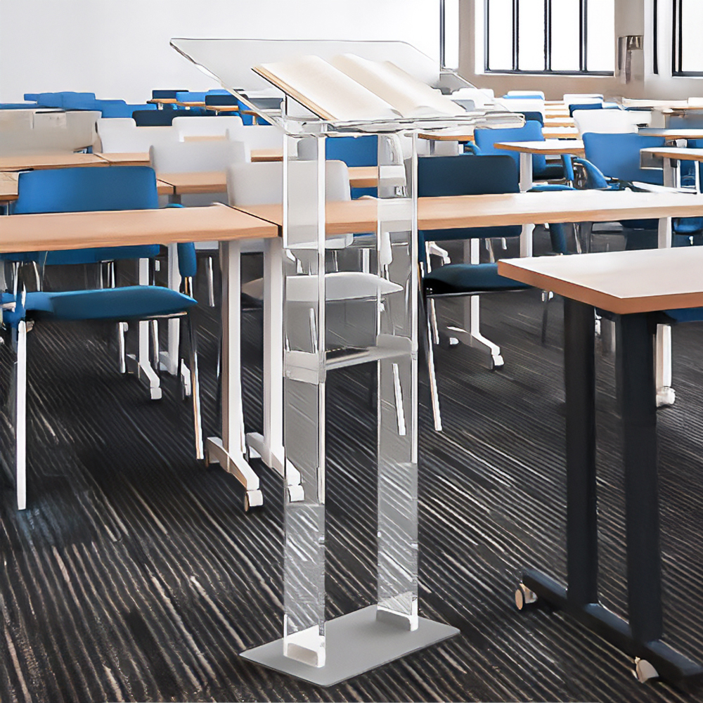 아크릴 단상 강연대 강의대 사회대 연설대 교수대 교탁 고정형