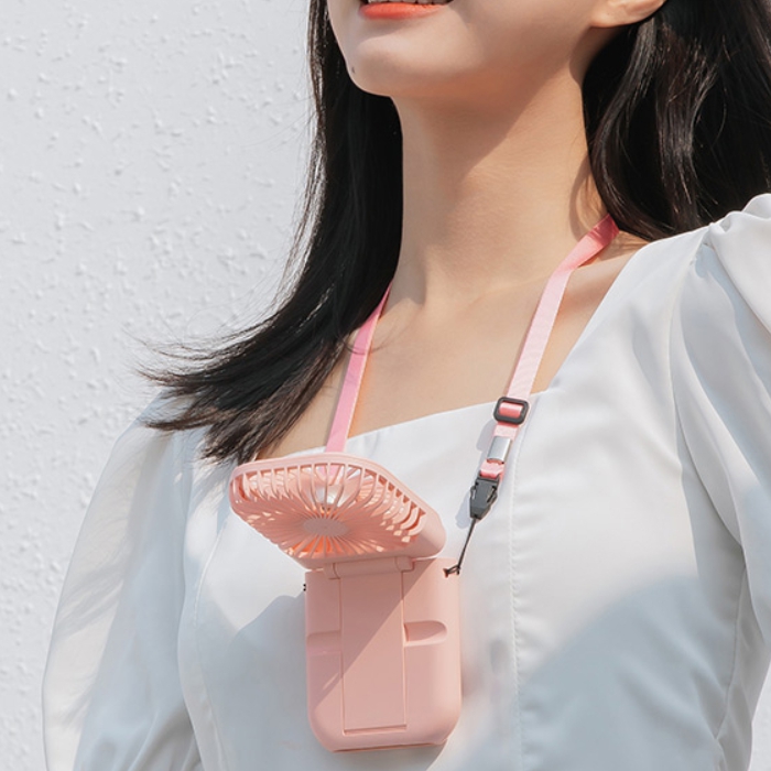 목걸이선풍기 보조배터리겸용 휴대용 넥풍기 - 상품 이미지