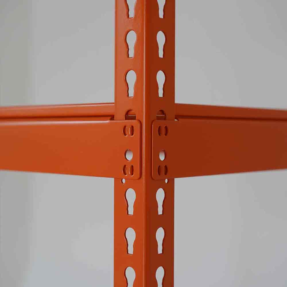 폴던스랙 올스틸 미드센추리 포인트 수납장 1200x500x2100mm, 4단, 오렌지 - 상세 이미지 5