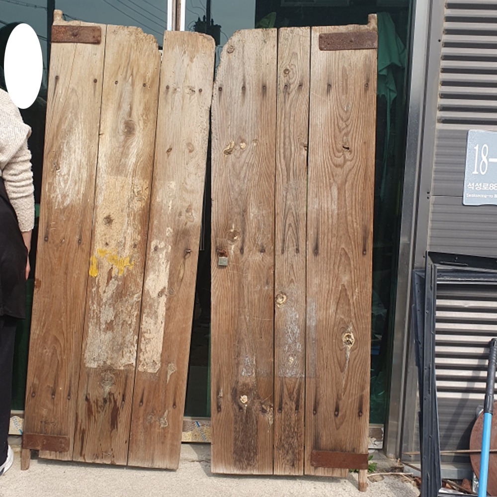 착불상품 158 x 57 중고 부엌문 1쌍 옛날 문짝 전통문 한옥문짝 중고 한옥문 : 6090추억상회