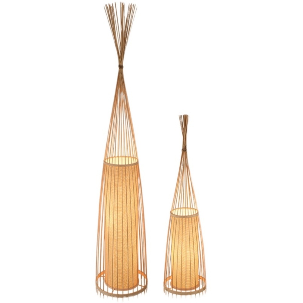 라탄스탠드조명 대나무 천연 침실 매장 램프 제트 LED전구를+대나무색깔30x90cm단색온난한빛 - 상품 이미지