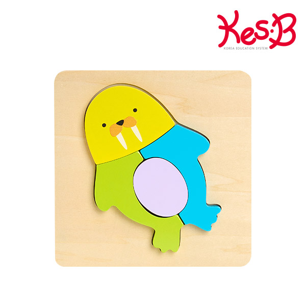 [캐스비] 큰조각퍼즐 문어 고래 수달 달팽이 무당벌레 벌 원목퍼즐 그림맞추기 소근육발달 - 상세 이미지 4