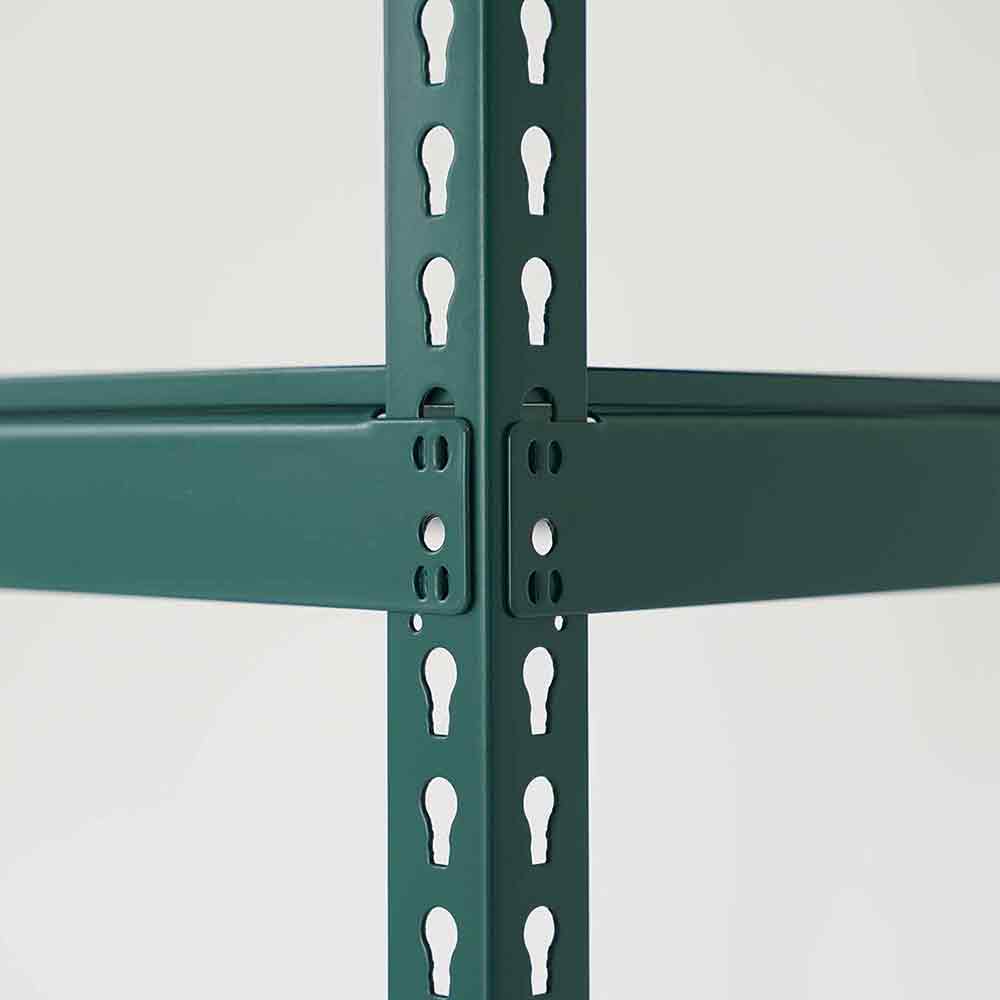 폴던스랙 올스틸 홈 카페 거실 수납 선반 인테리어 선반장 1000x300x1800mm, 5단, 딥그린 - 상세 이미지 4