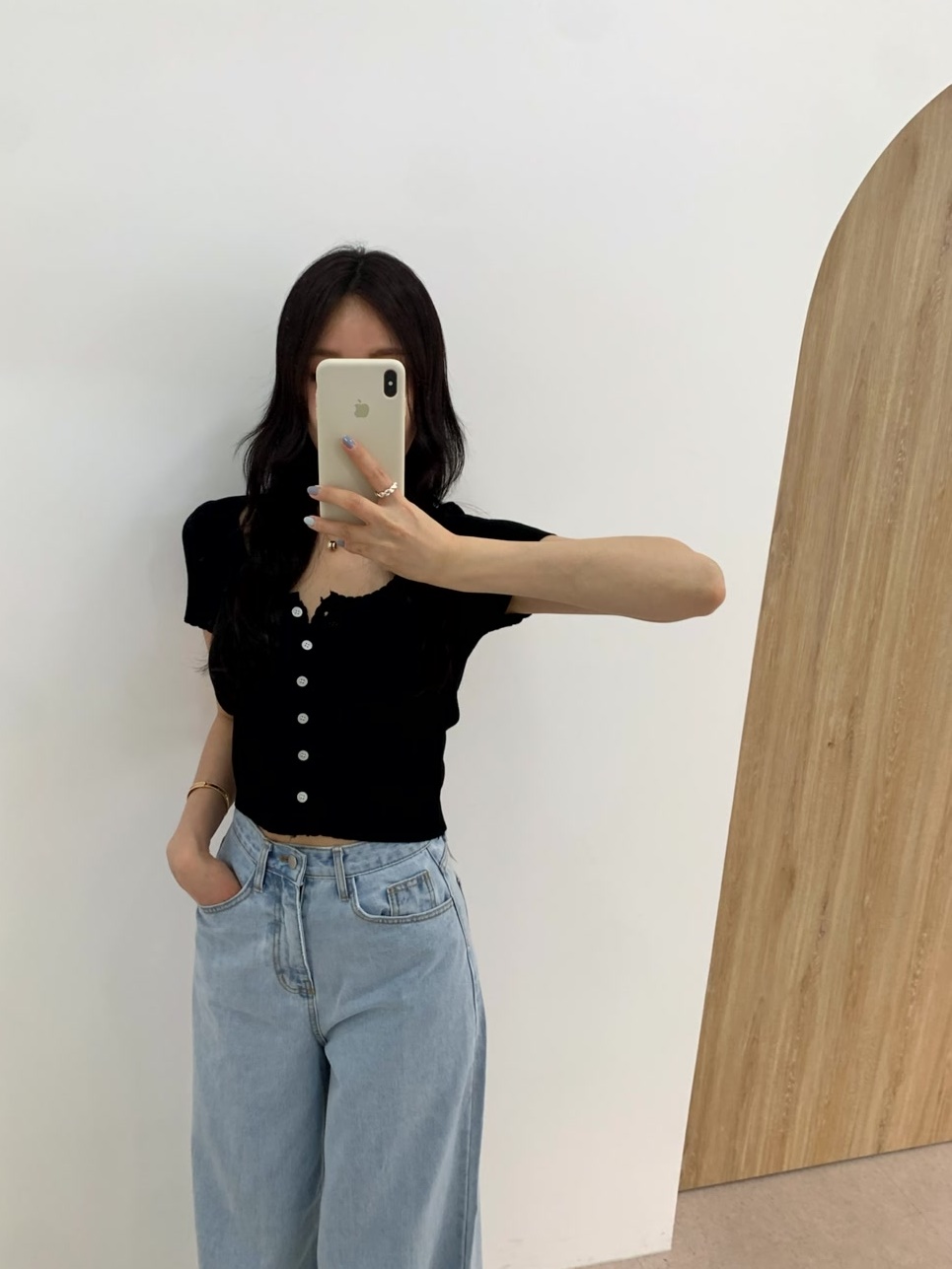펀칭 유넥 반팔 가디건 (3color) 상세 이미지 19