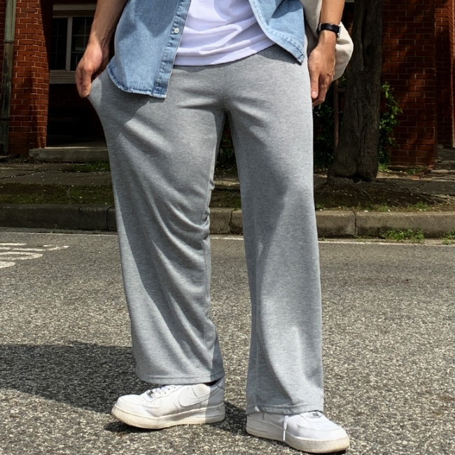 1+1 남자 서니 편한 코튼 와이드 트레이닝 바지