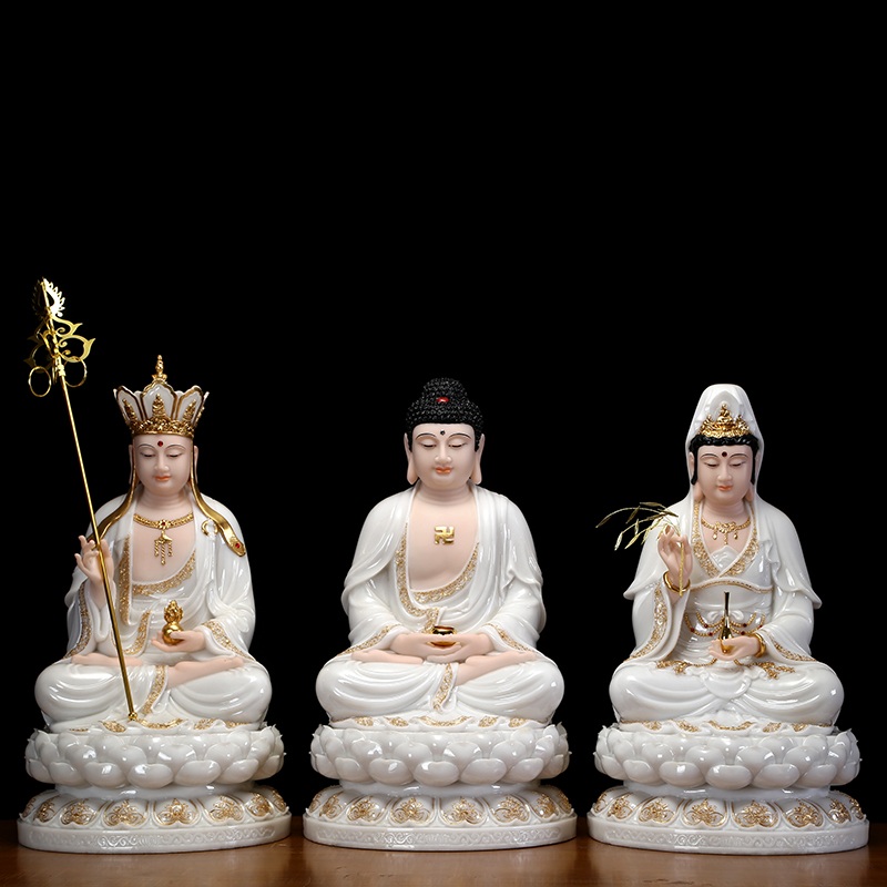 좌불상 석가모니 부처님 장식품 불교 동 상 여래상 모형 19인치 금옥부처(48cm) - 상세 이미지 5