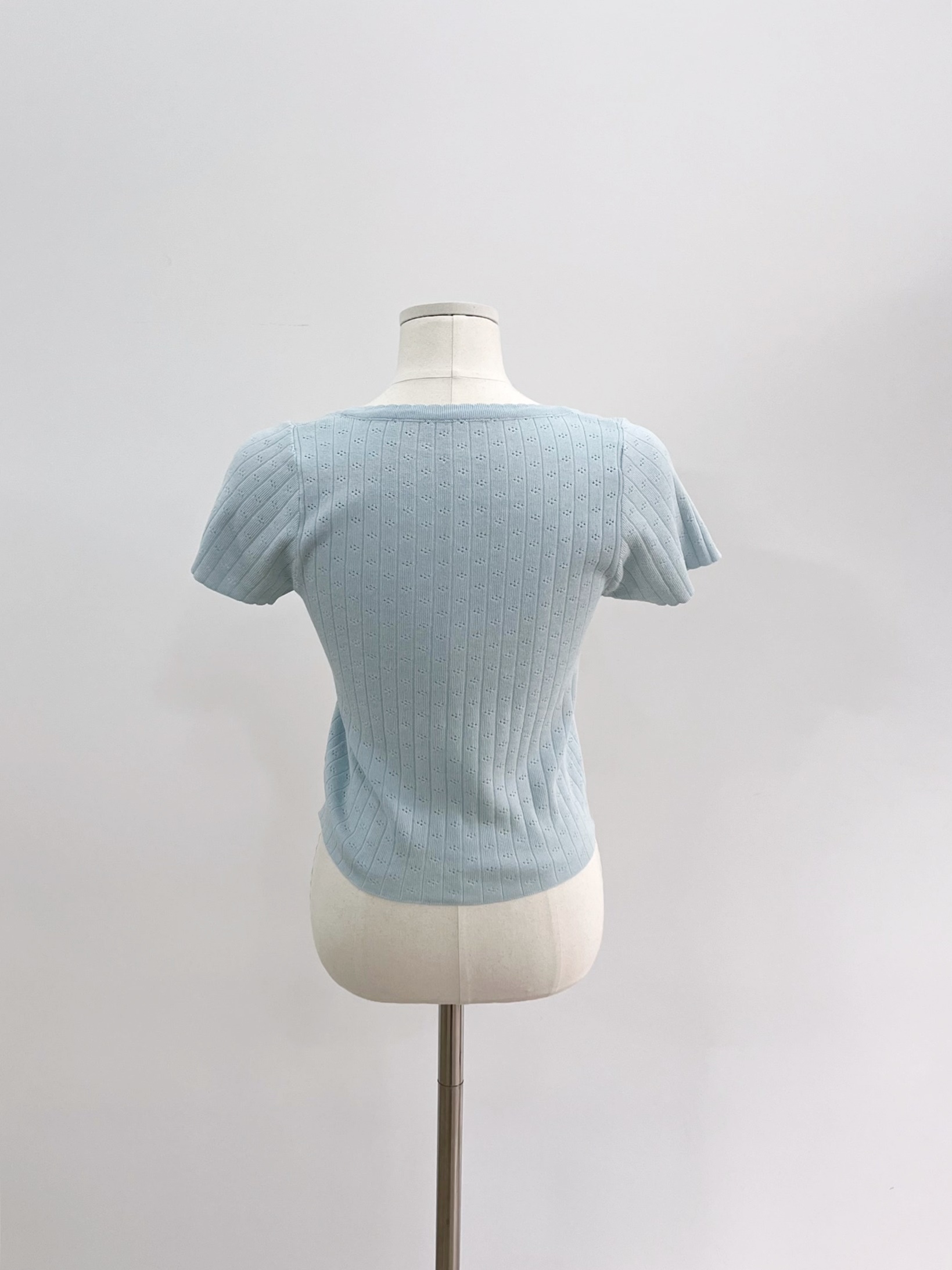 펀칭 유넥 반팔 가디건 (3color) 상세 이미지 30