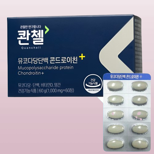 콴첼 콘드로이친 PLUS 철갑상어 뮤코다당단백 콘도로이친 60정X2개 - 상세 이미지 3