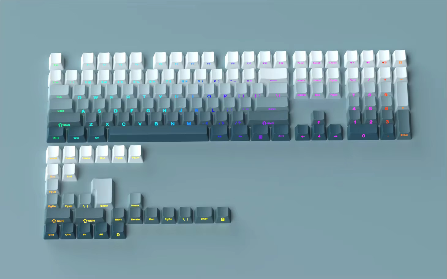 측면 각인 조명 변속기 마린 키캡 OEM 높이 PBT 내마모성 내유성 68 87 98 104 108 : 쭈쭈니스마켓